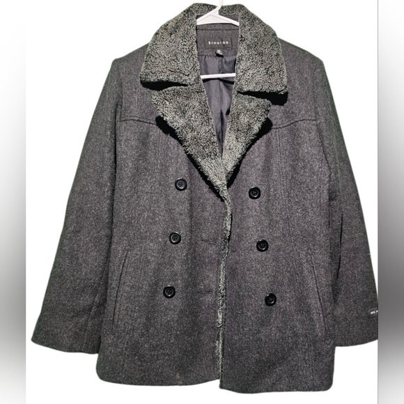Braetan Jackets & Blazers - Braetan Charcoal Double-Breasted Pea Coat VGUC Medium 100% Wool 20 PTP